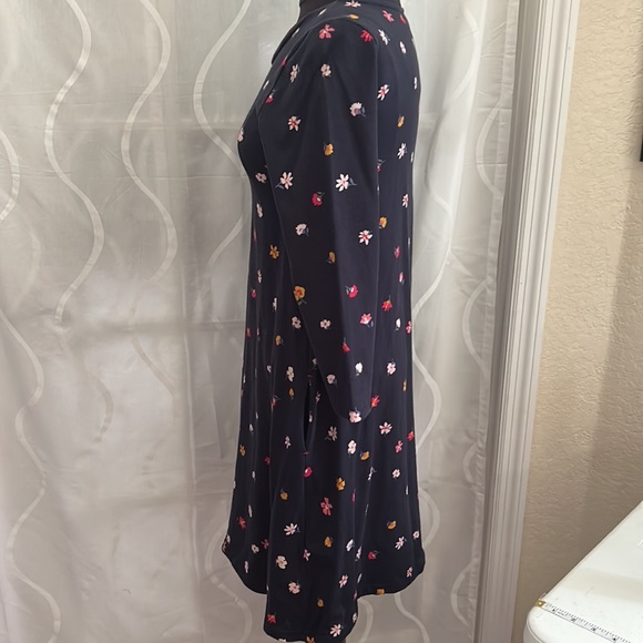 Joules Navy Blue, Long Sleeve, Floral Print Dress, Size 6 - Picture 3 of 7